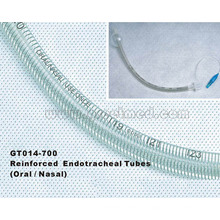 Tubo endotraqueal reforzado desechable médico